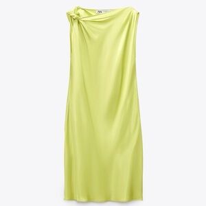 Zara Asymmetrical Lime Dress